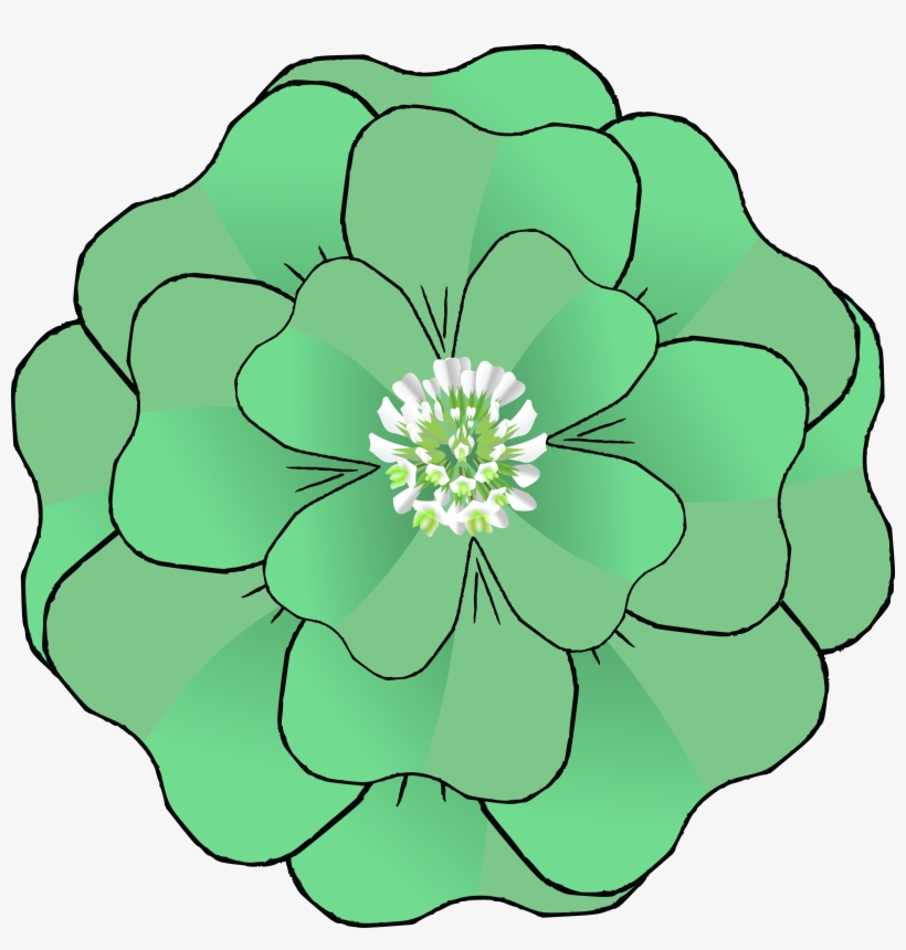 Free Clipart Of A St Patricks Day Green Four Leaf Clover - Prom Flower Corsage Clipart, transparent png download
