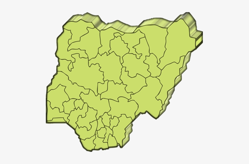 Map Of Nigeria Showing Distribution Of Hospital-based - State Map, transparent png download