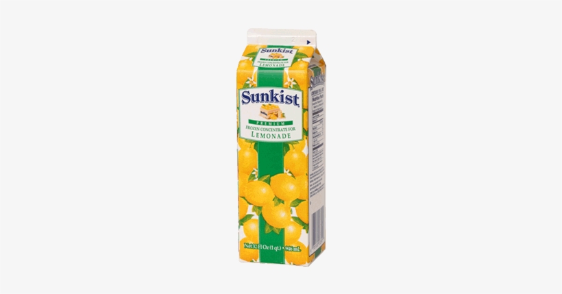 Sunkist Lemonade Frozen Concentrate 32oz Carton - Drink, transparent png download