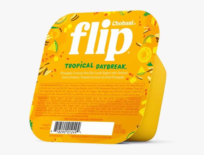Chobani® "flip"™ Tropical Daybreak Pineapple Coconut - Chobani Flip Peach Cobbler, transparent png download
