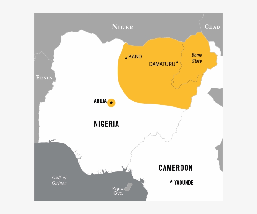 Map Of Boko Haram Operational Area - Boko Haram Location, transparent png download