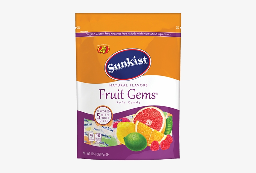 Jelly Belly Sunkist Fruit Gems Soft Candy - Jelly Belly Sunkist Fruit Gems Individually Wrapped, transparent png download