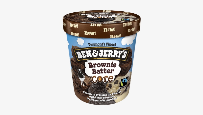 Brownie Batter Core - Ben And Jerry's Brownie Batter, transparent png download