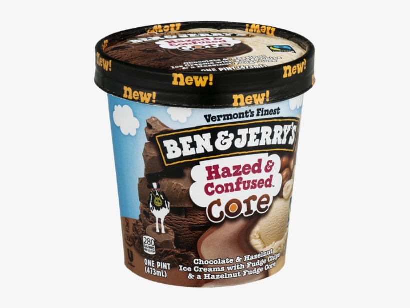Ben & Jerry's® Hazed & Confused Core Ice Cream Chocolate - Ben And Jerry's Stark Raving Hazelnuts, transparent png download