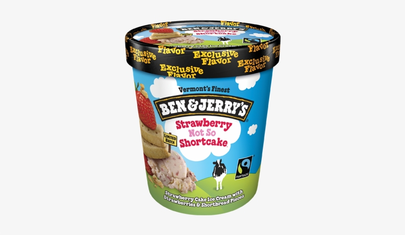 Strawberry Not So Shortcake Ice Cream - Ben And Jerry's Peanut Butter Cup, transparent png download
