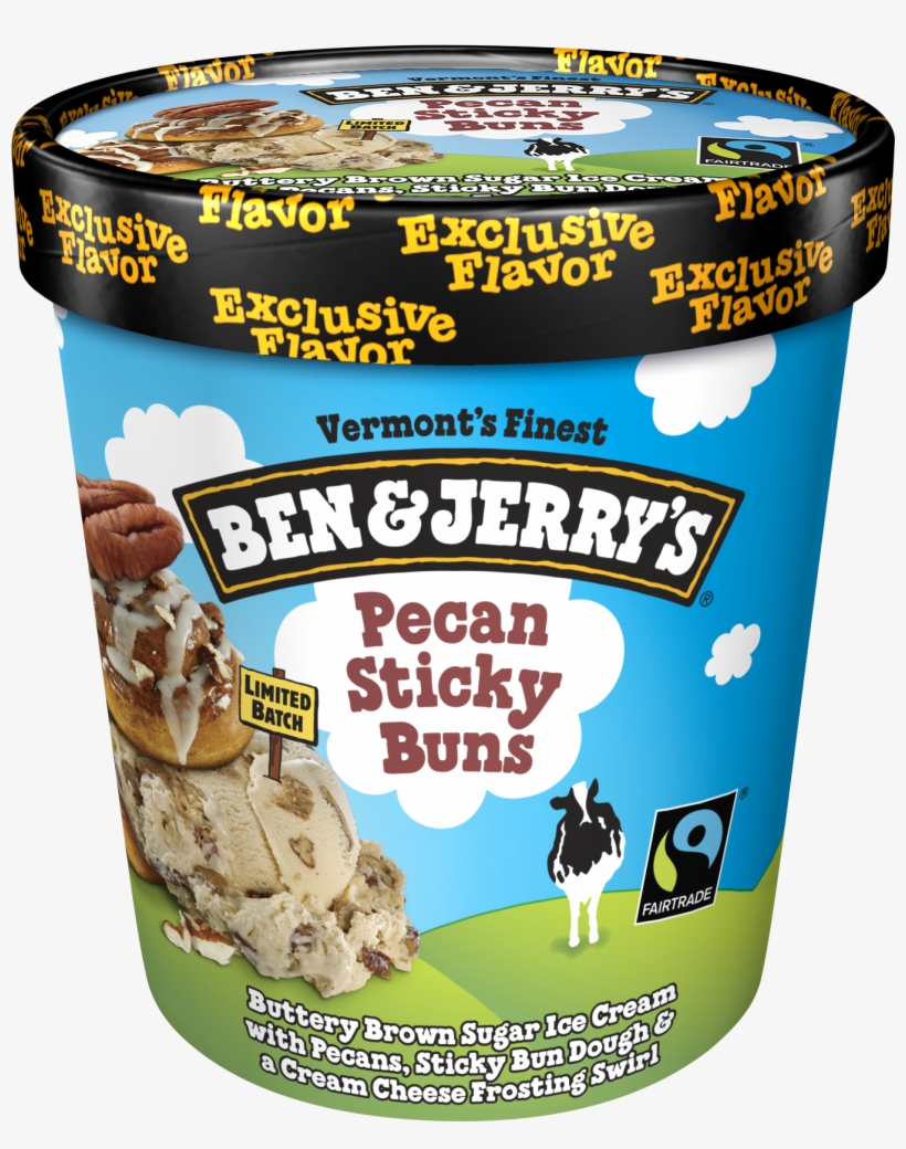 Ben & Jerry's Pecan Sticky Buns Ice Cream, - Ben & Jerry's Ice Cream A Swirled, transparent png download