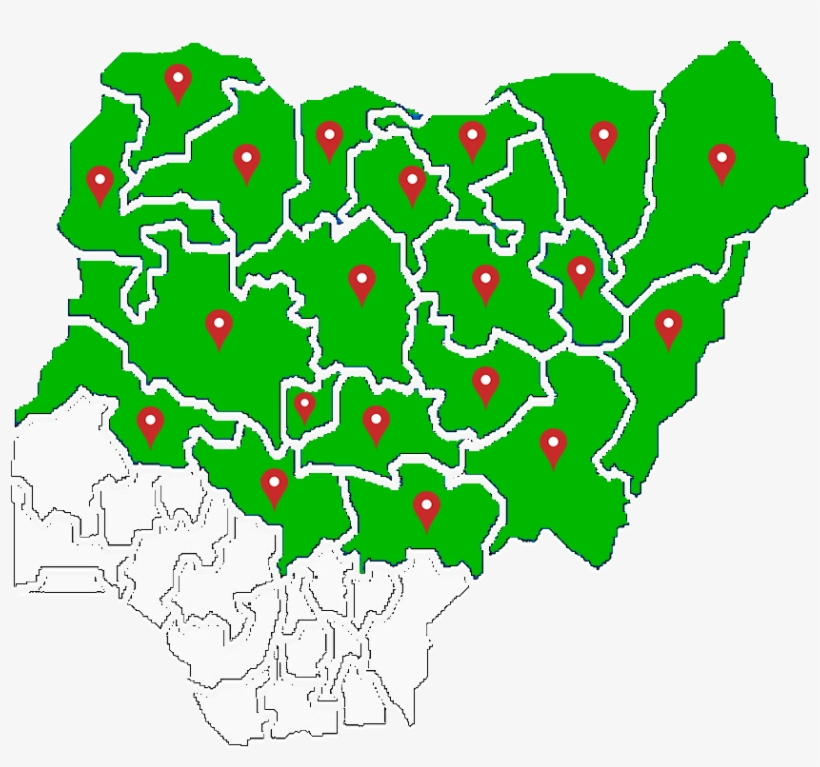 Areas Covered In Nigeria - Apc And Pdp States In Nigeria, transparent png download