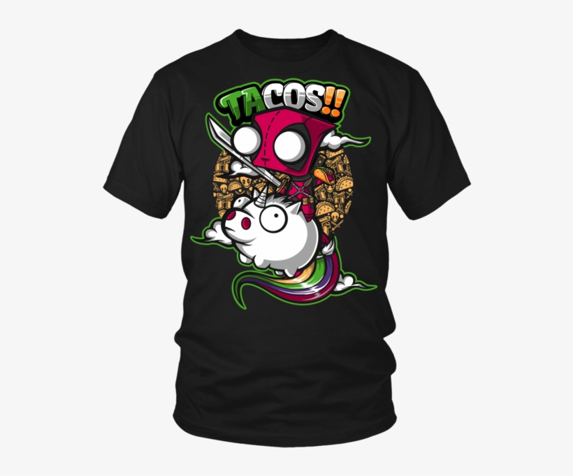 Invader Deadpool Tacos Ltd - Tacos And Unicorns Tshirt, transparent png download