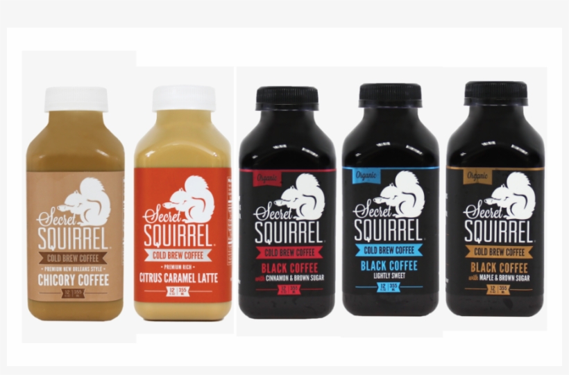 Secret Squirrel Cold Brew Teas, Lattes And Black Coffee - Cold Brew Flavors, transparent png download