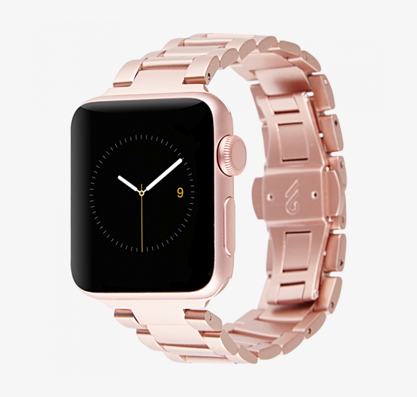 Case-mate Apple Watch 38mm Rose Gold Linked Band Angle - Apple Watch Bands, transparent png download