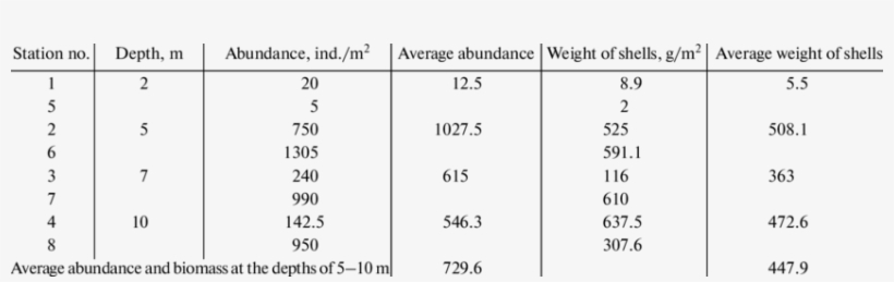 Characteristics Of The Chamelea Gallina Population - Number, transparent png download