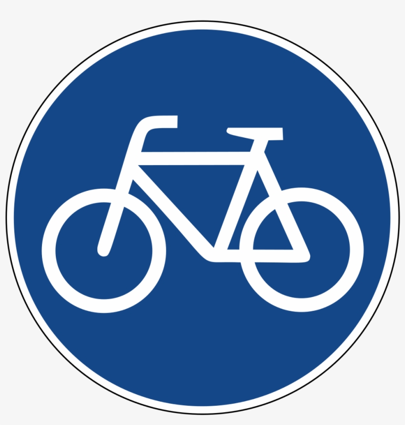 Sign For Bicycle Path In Germany - Estacionamento Bicicleta Png, transparent png download