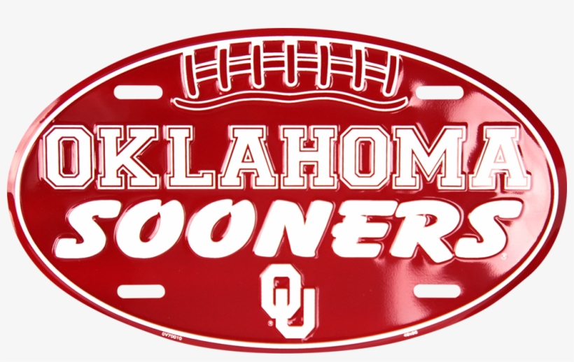 Oklahoma Sooners Football Oval - Oklahoma Sooners Oval License Plate Tin Sign 6 X 12in, transparent png download