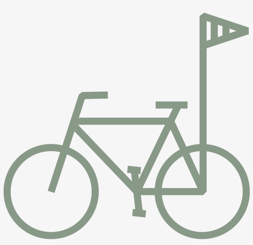 Enjoy The Bike Lane In The Green Around The Lake, And - Bike Symbol, transparent png download