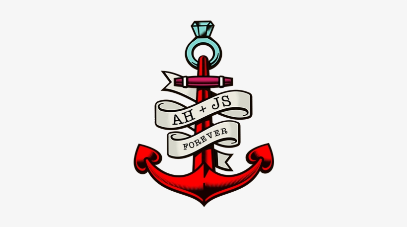 Fragrance Box Lock Rose Skull Hearts Anchor - Crest, transparent png download