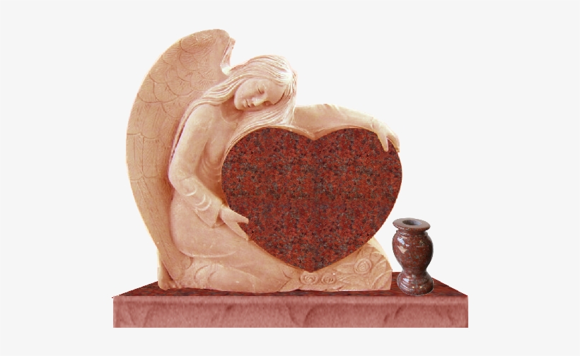 Family Name - Heart And Angel Headstone, transparent png download