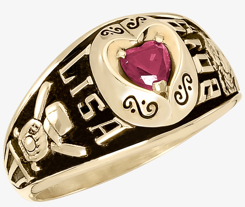 Keepsake Personalized Women's Heart Class Ring Available Silver Plus