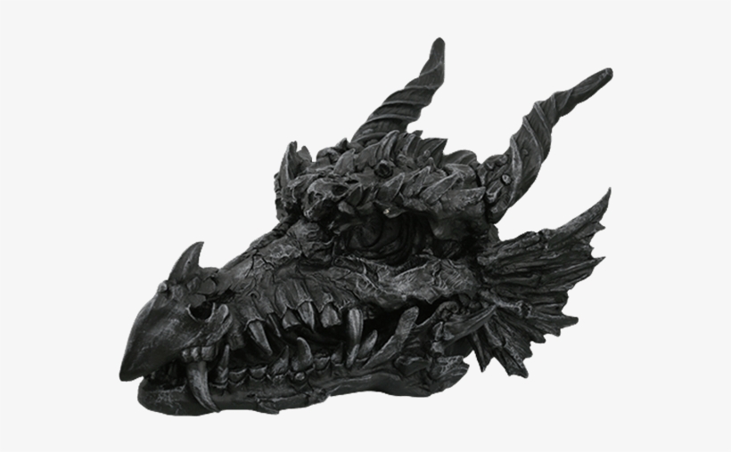 Large Black Dragon Skull - Black Dragon Skull, transparent png download