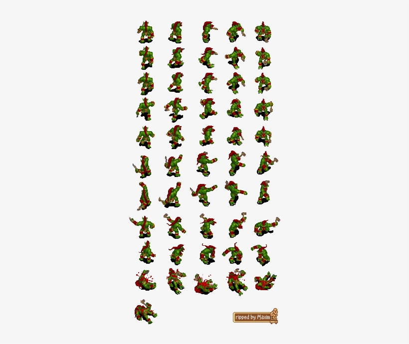 Troll Axethrower - Warcraft 1 Sprites, transparent png download