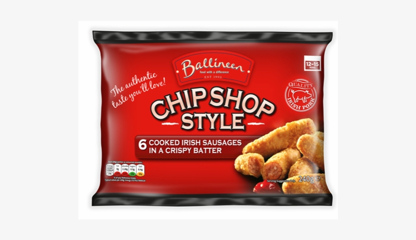 Form Fill And Seal - Ballineen Cooked Irish Sausages In A Crispy Batter, transparent png download