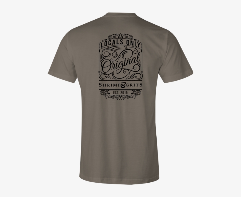 Shrimp & Grits Locals Only T- Warm Gray - Jane Davenport Inkredible Ink In Tinsel, transparent png download