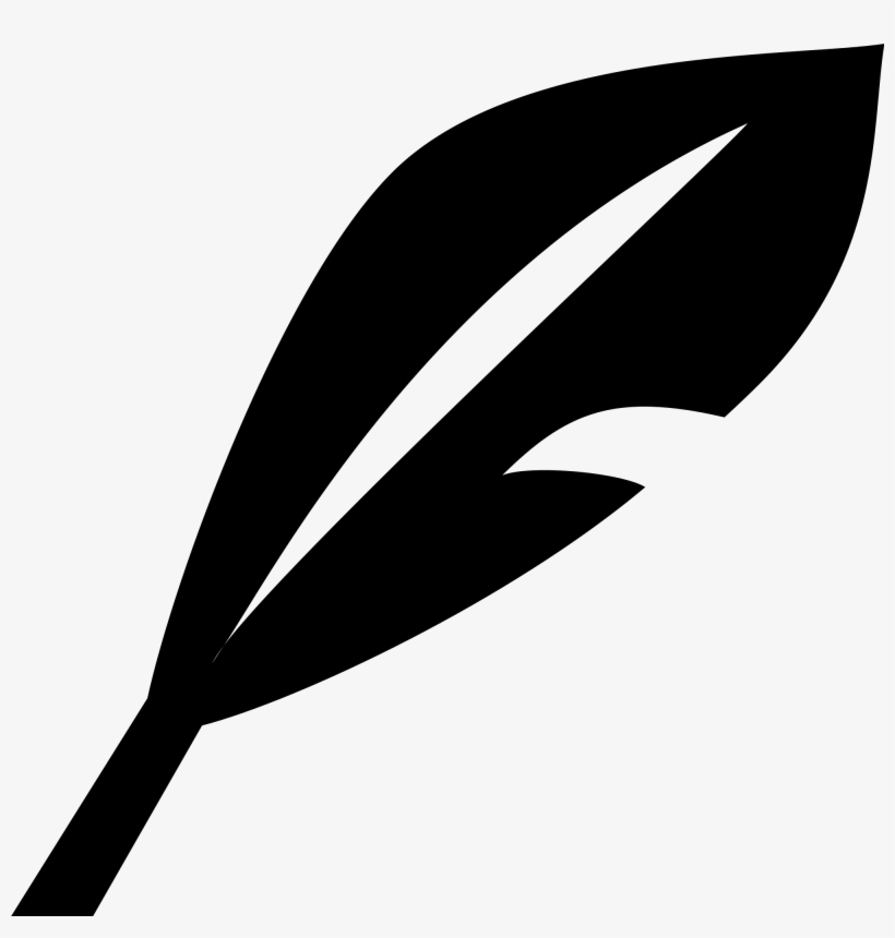 Bird Quill Or Leaf Shape Comments - Quill Icon, transparent png download