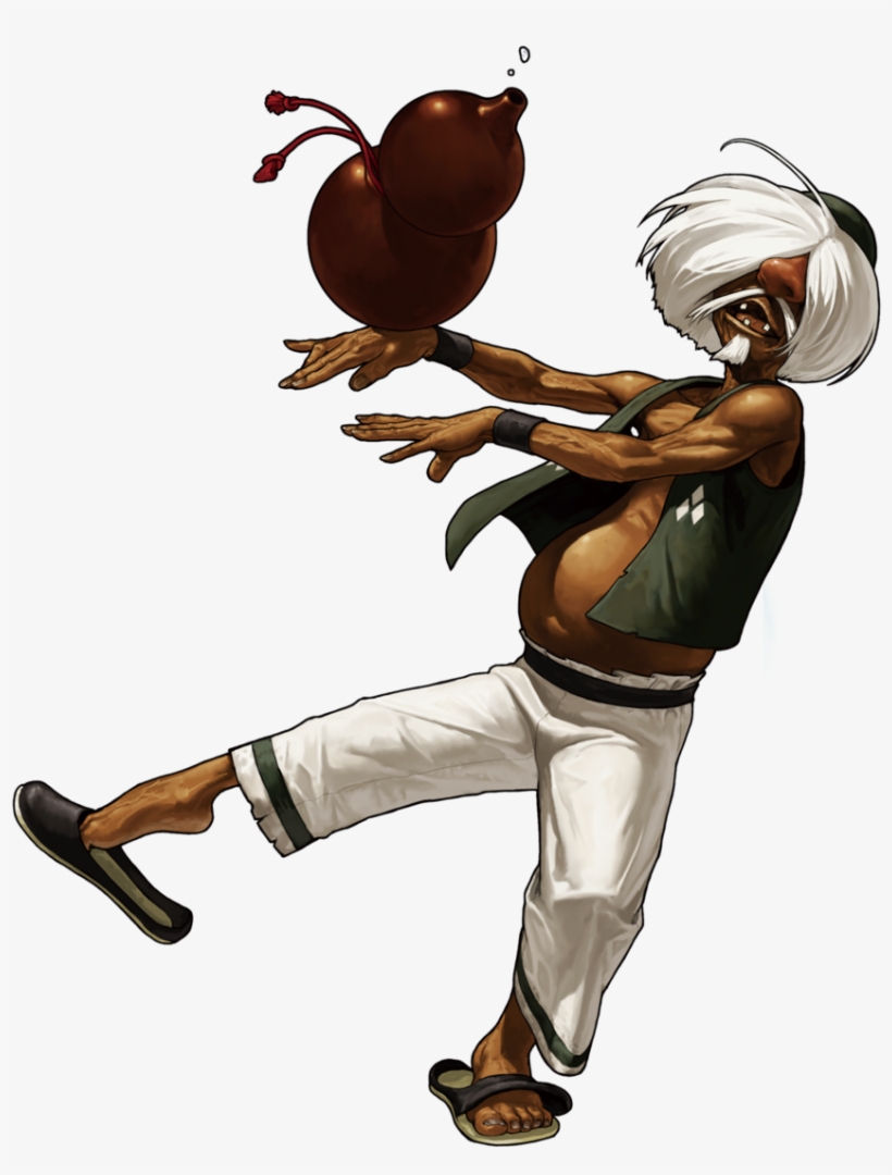 Chin Gentsai Kof Xiii Official Art - Monk 5e Drunken Master, transparent png download