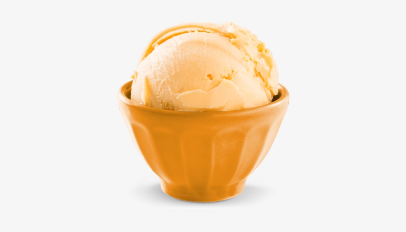 Orange Sherbet Ice Cream - Caramel, transparent png download