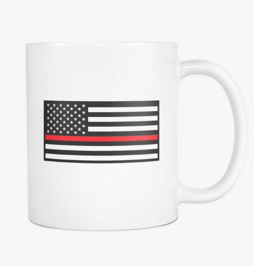 Thin Red Line American Flag Mug - Flag Of The United States, transparent png download
