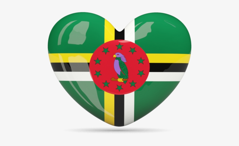 Dominican National Flag Heart Graphics - Flag Of Dominica, transparent png download