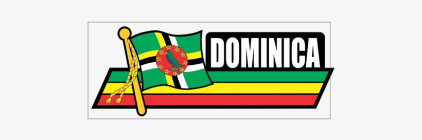 Dominica Flag Car Sidekick Decal - Flag Car Auto Sidekick Trunk Bumper Fender Window Decals, transparent png download