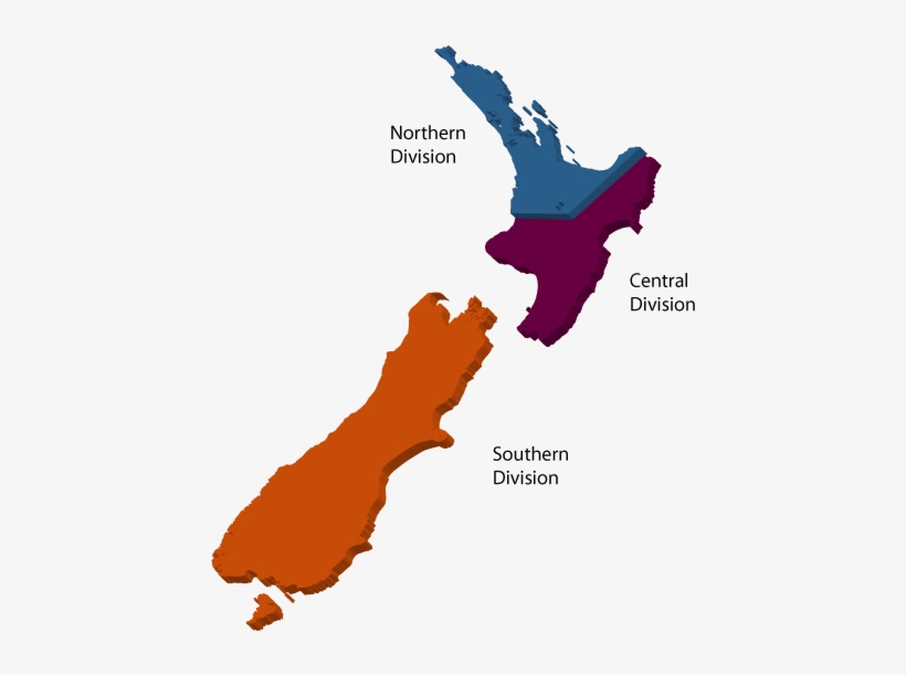 Freemason New Zealand By Division Pic - New Zealand Vector Map, transparent png download
