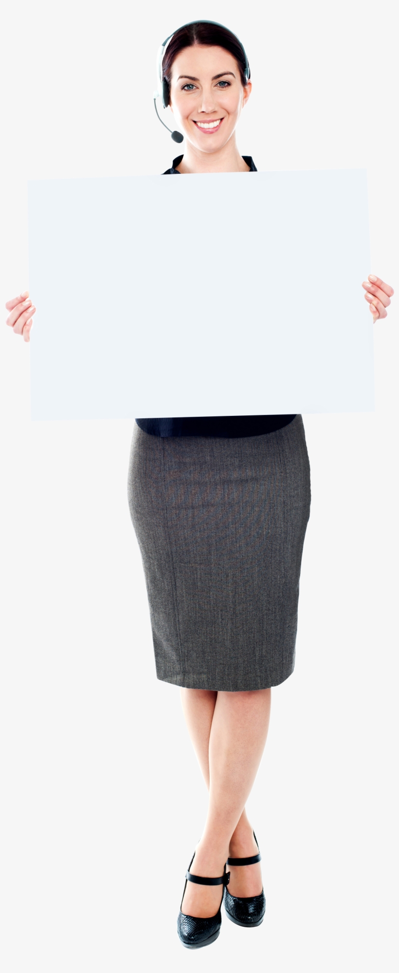 Girl Holding Banner Free Commercial Use Png Images - Girl Holding Banner Png, transparent png download