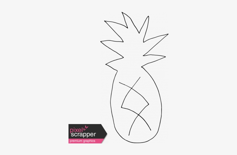 Pineapple 01 Template - Line Art, transparent png download