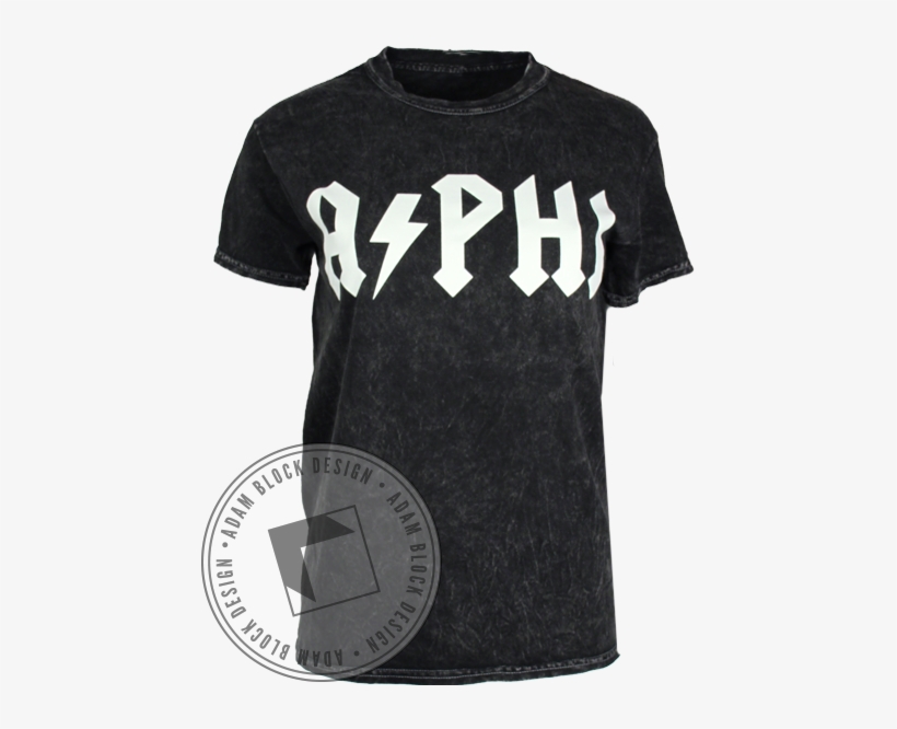 Alpha Phi Acdc Tee - Number, transparent png download