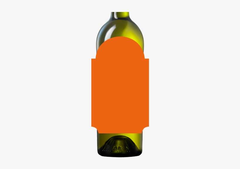 Design Your Own Wine Bottle Orange Label, transparent png download