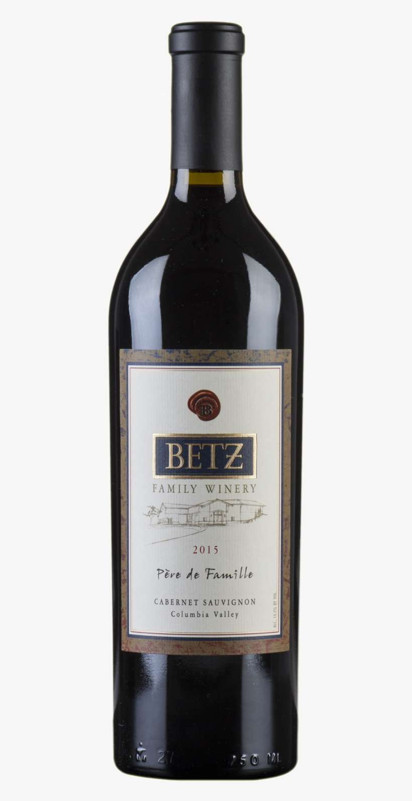 Bottle Shot - Betz Family Cabernet Sauvignon Pere De Famille, transparent png download