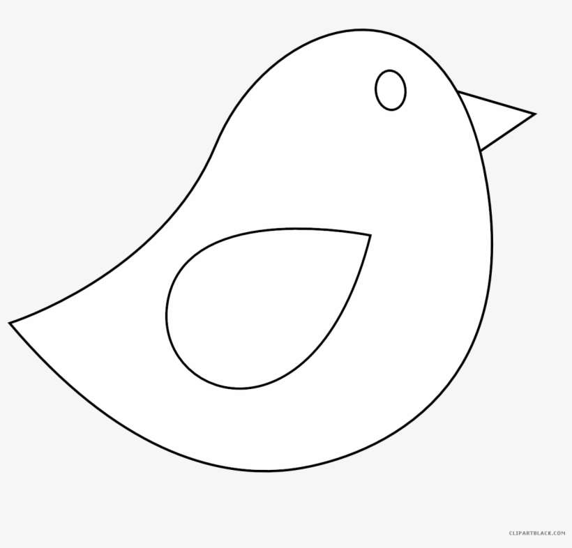 Twitter Bird Animal Free Black White Clipart Images - Clip Art, transparent png download