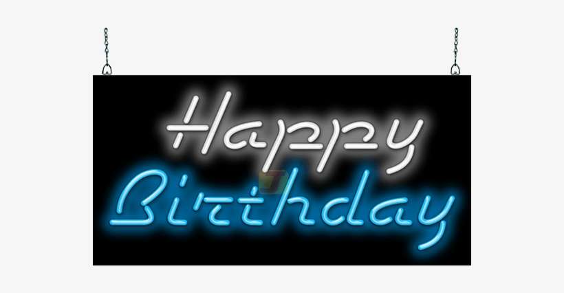 Happy Birthday Neon Sign - Happy Birthday Neon Light, transparent png download
