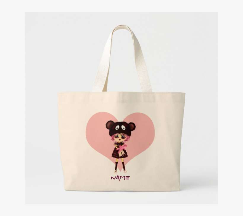 Kawaii Girl Why So Sad Crying Child With Bear Jumbo - Tote Bag, transparent png download