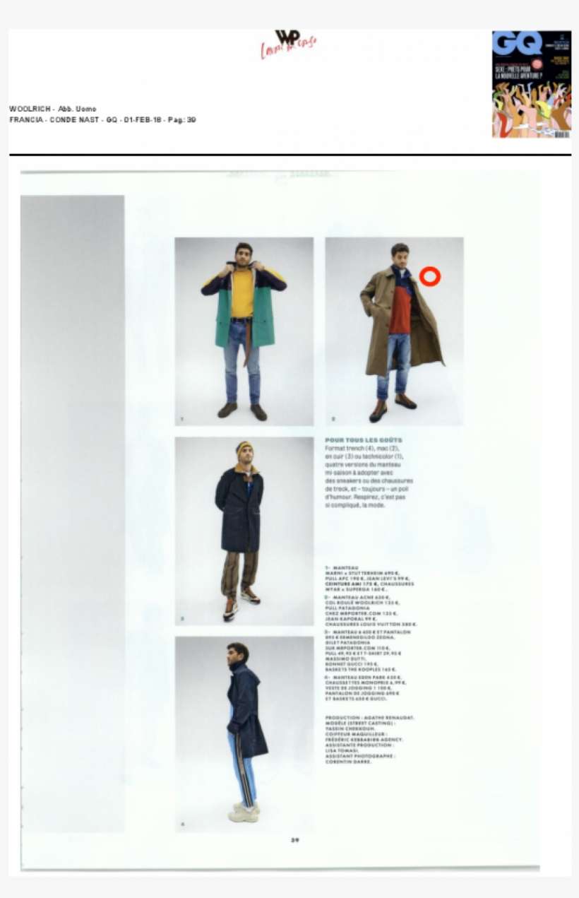 Gq Magazine / Woolrich - Standing, transparent png download