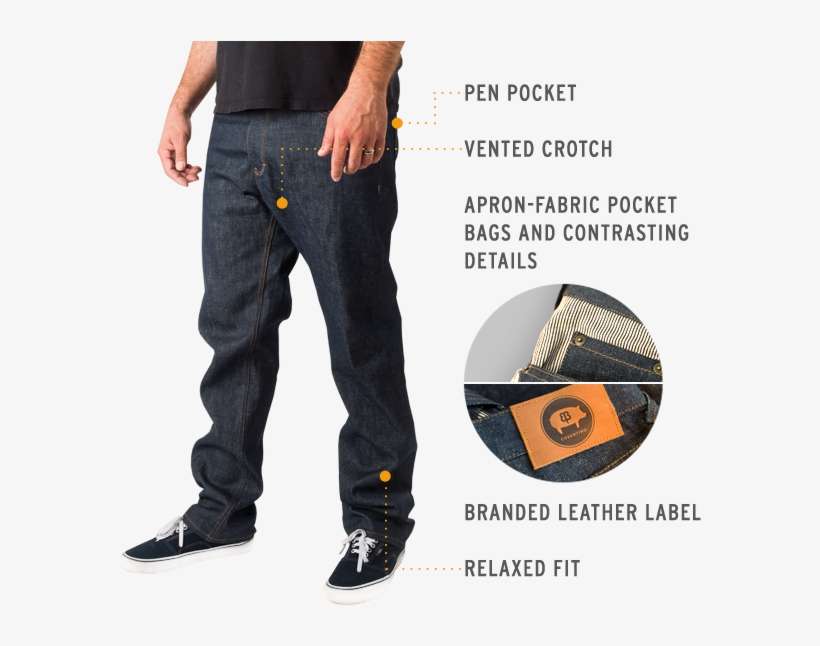 Machine Wash Cold, Line Dry, Warm Iron - Denim Chef Pants, transparent png download