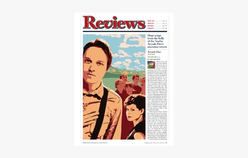 For Review Of Arcade Fire's Album The Suburbs - Rolling Stone Illustration Review, transparent png download