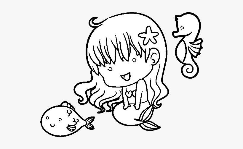 Dibujo De Sirenita Y Sus Amigos Para Colorear - Desenhos De Sereia Pequena, transparent png download