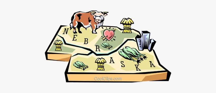 Nebraska Vignette Map Royalty Free Vector Clip Art - Nebraska Clipart, transparent png download