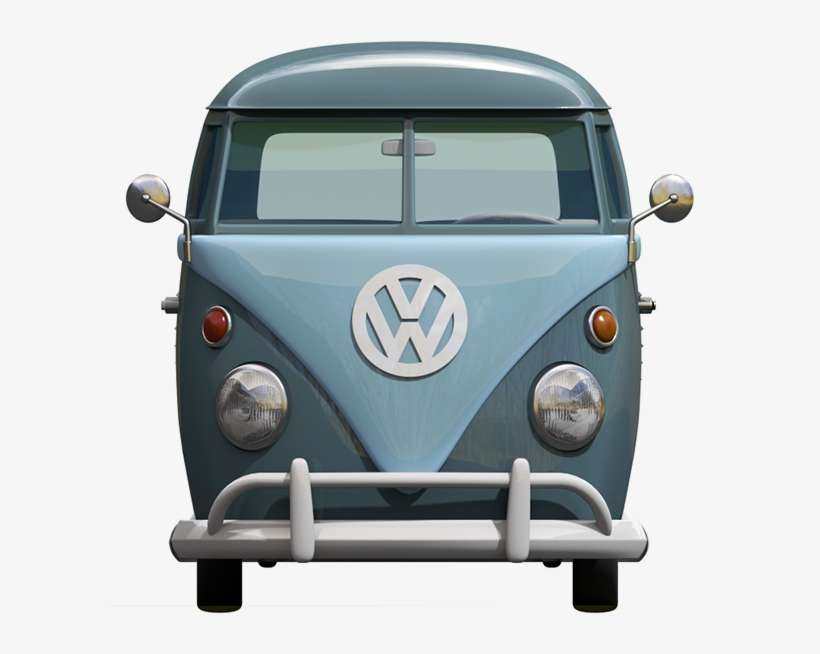 The Hdri Really Shines, Literally, In This View - Vw Bus Front View, transparent png download