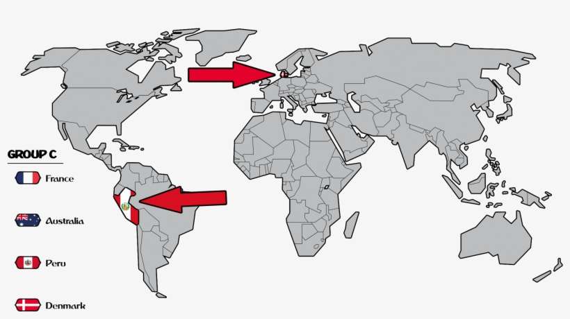 Both Teams Have Four Appearances In The World Cup With - World Map With Borders Big, transparent png download