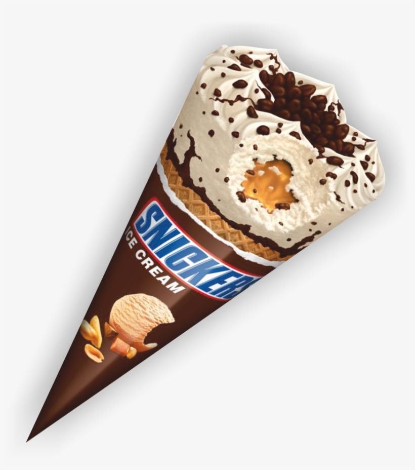 Snickers Ice Cream Cone, transparent png download