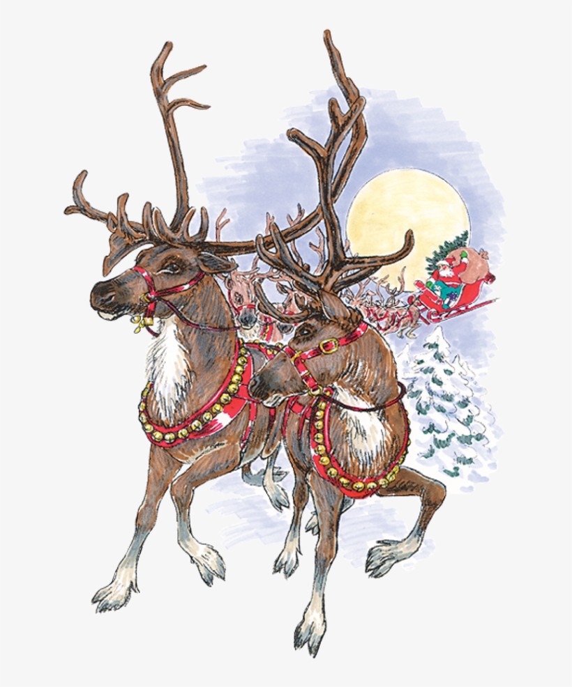 Sleigh Clipart Vintage - Vintage Santas Sleigh Clipart, transparent png download