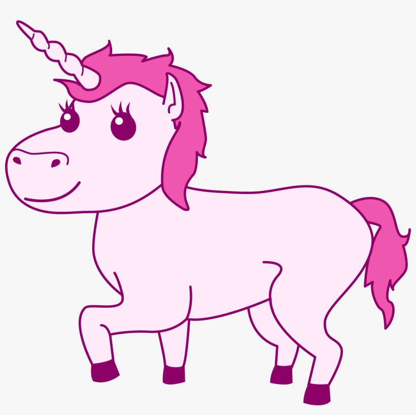 Unicorn Clipart Pink Unicorn - Pink Unicorn Art, transparent png download